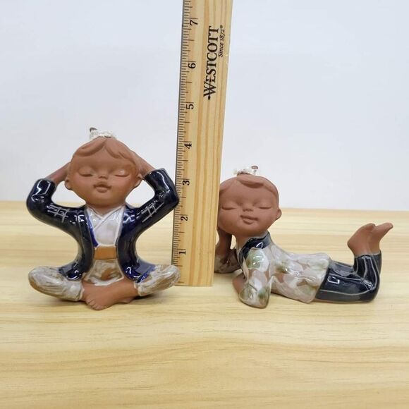 Vintage 1970s UTCI Japan Pottery Folk Art Figurines - Picture 8 of 14